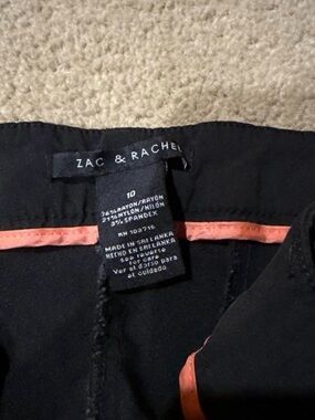 Zac & Rachel Black Skirt with Coral Waistband